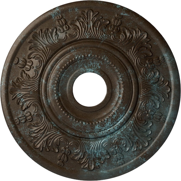 Ekena Millwork Vienna Ceiling Medallion (Canopies up to 6 1/2"), 20"OD x 3 1/2"ID x 1 1/2"P, Bronze Blue Patina CM20VIBBS - main